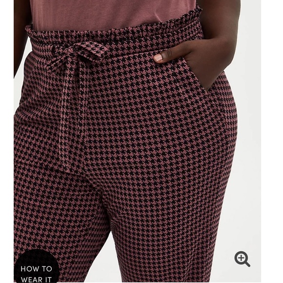 ✨torrid herringbone walnut paperbag waist pant✨ - Picture 3 of 5